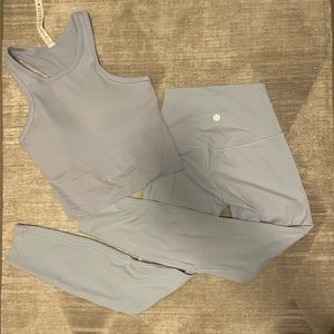 Lululemon Align leggings + cropped tank with built in padded bra
